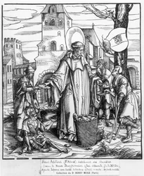 St. Adelard distributing alms